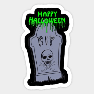 Happy Halloween RIP - Green Sticker